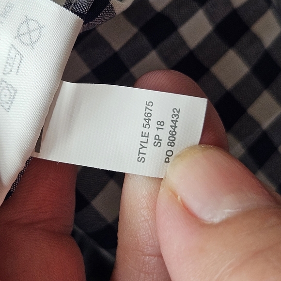 CrewCuts By J. Crew Boy's Youth Ludlow Button Down Shirt Size 12 Navy Blue White - Picture 5 of 6